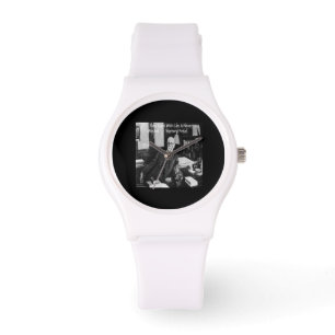 Sigmund Freud & Cat Quote Dam Silikonklocka Armbandsur