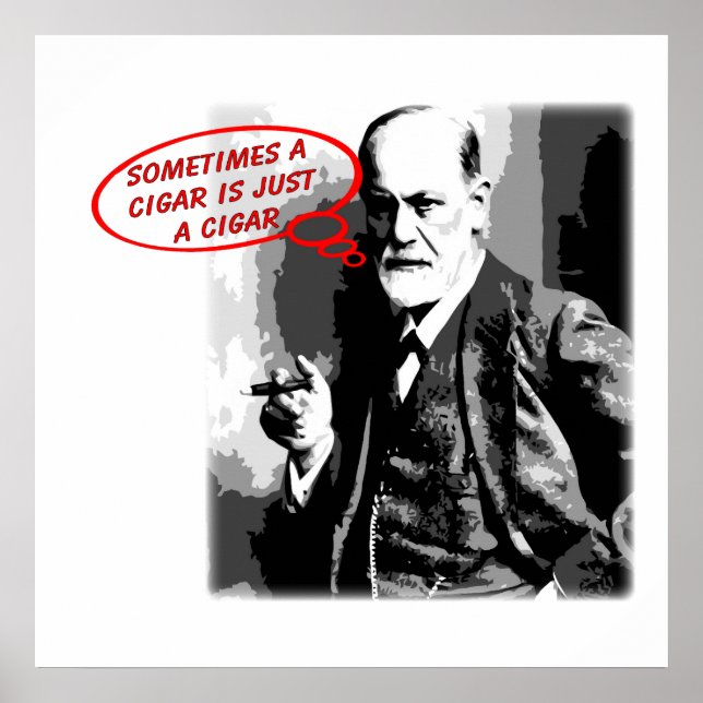 Sigmund Freud cigar-citattecken Poster (Framsidan)