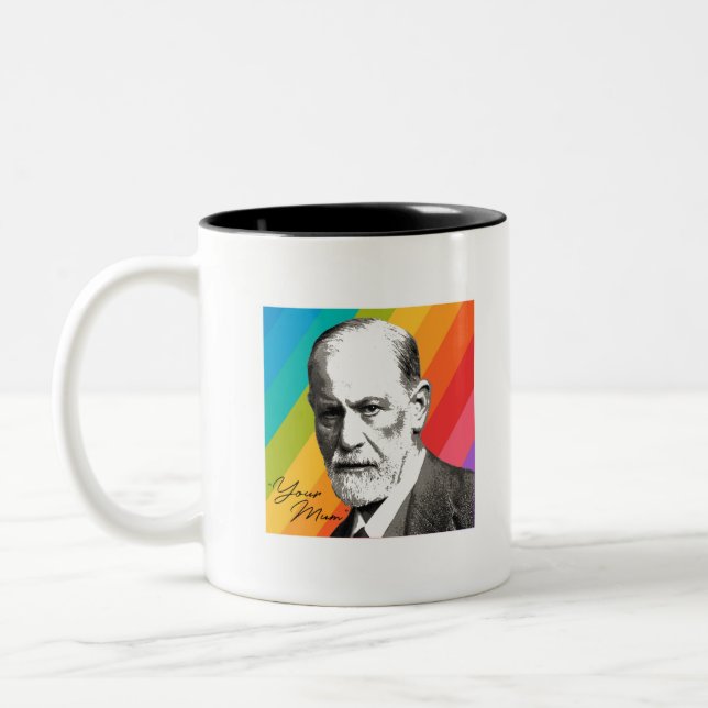 Sigmund Freud - Ditt Mamma Två-Tonad Mugg (Vänster)
