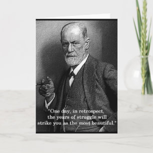 Sigmund Freud "En dag.." gratulationskort för offe Kort