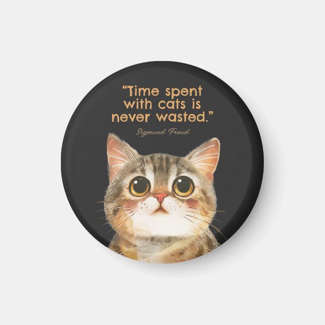 Sigmund Freud kattcitat Magnet (Framsidan)