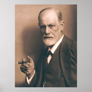 Sigmund Freud med cigarraffischen Poster