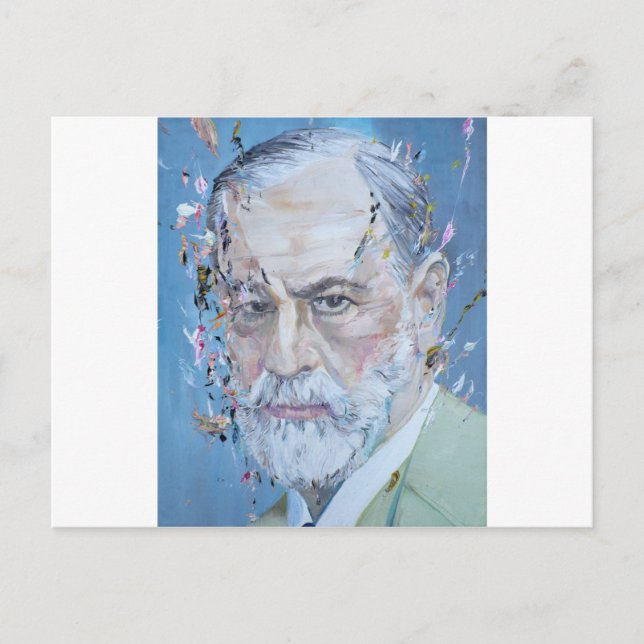 SIGMUND FREUD - Olja porträtt Vykort (Framsida)