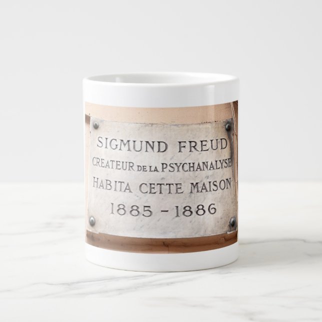 Sigmund Freud Paris Placque Mugg Jumbo Mugg (Framsidan)