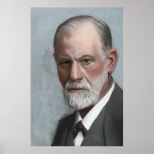 Sigmund Freud Psycholog Art Porträtt Poster