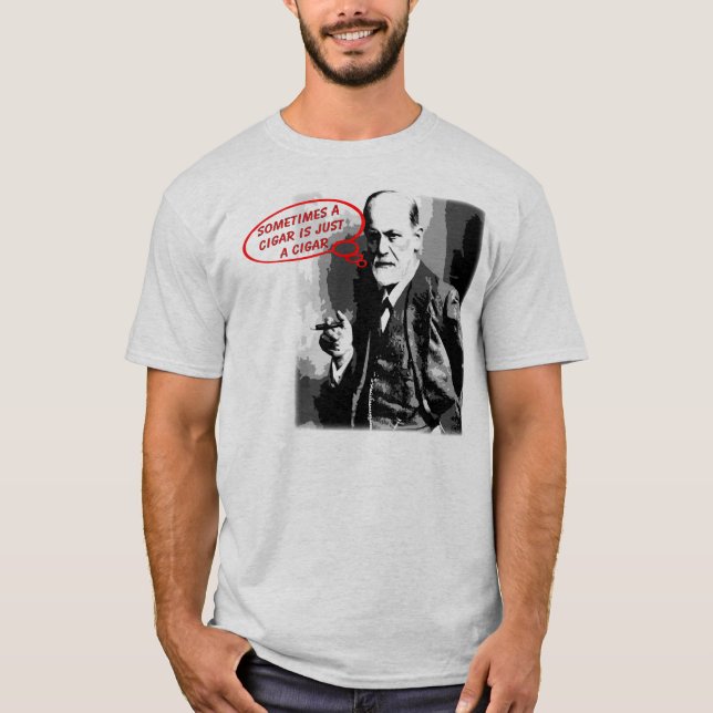 Sigmund Freud sigar citationstecken T-shirt (Framsida)