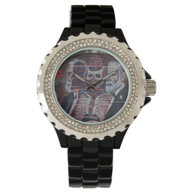 Sigmund Freud Street Art Armbandsur (Framsida)