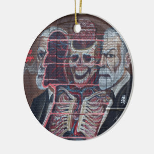 Sigmund Freud Street Art Julgransprydnad Keramik