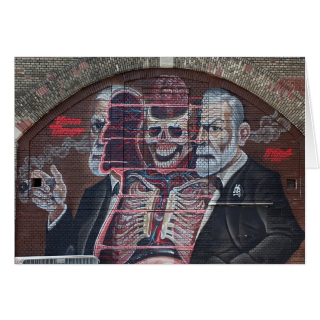 Sigmund Freud Street Art OBS Kort (Framsidan Horizontal)