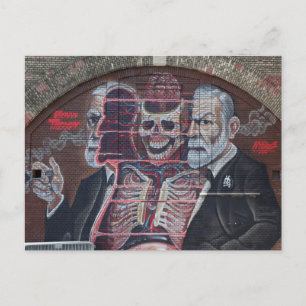 Sigmund Freud Street Art Vykort