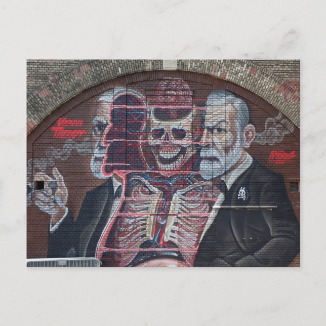 Sigmund Freud Street Art Vykort (Framsida)