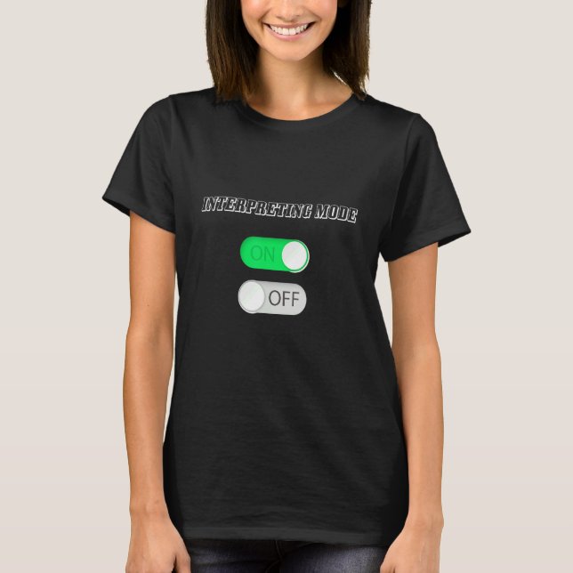 Sign Language Interpreter Mode ASL Teacher Deaf Pr T Shirt (Framsida)
