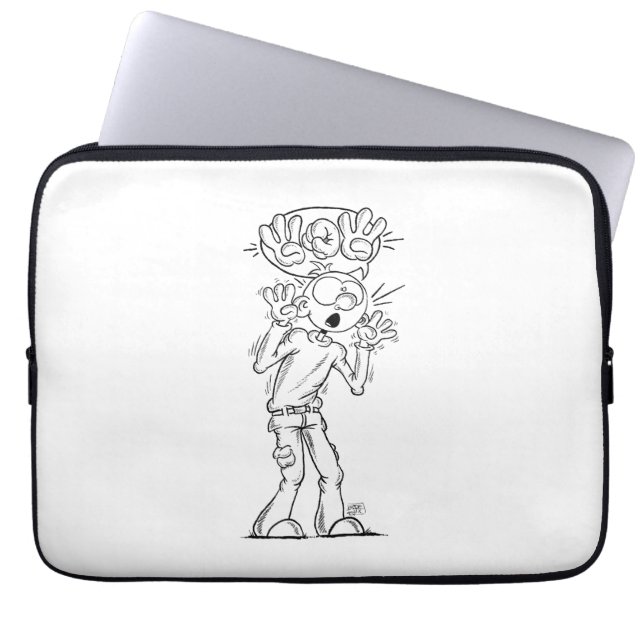 Sign language ‘WOW’ - Deaf Pit Paffner. Laptop Fodral (Framsidan)