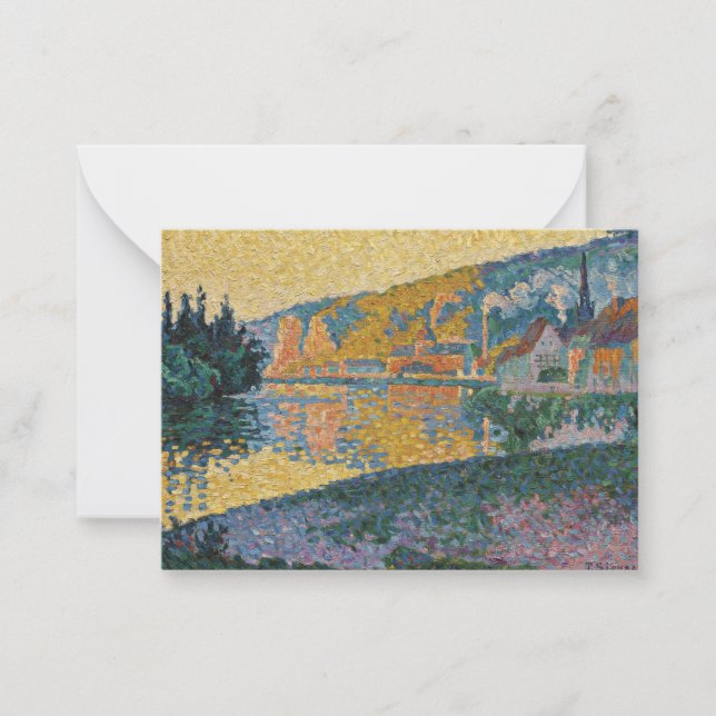 Signac - Andelys, Setting Sol, Opus 135 Anteckningskort (Framsida)