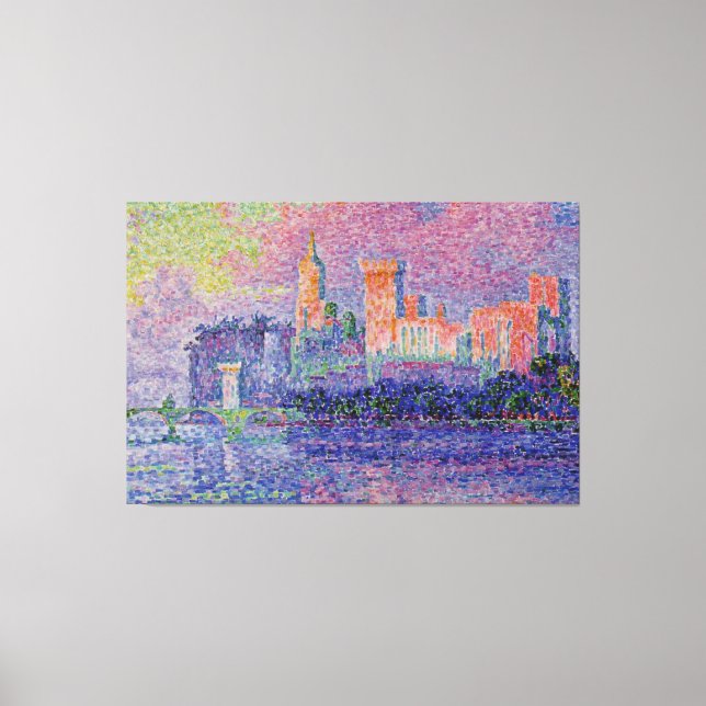 Signac's Le Château des Papes Canvastryck (Framsida)