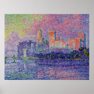 Signac's Le Château des Papes Poster