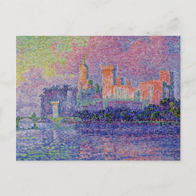 Signac's Le Château des Papes Vykort (Framsida)