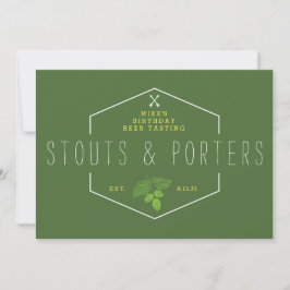 Signage, Stouts & portvakter för ölavsmakningparty Inbjudningar