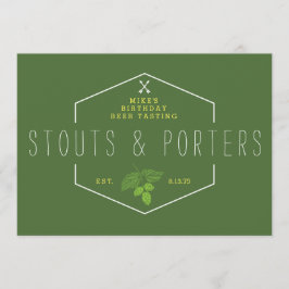 Signage, Stouts & portvakter för ölavsmakningparty Inbjudningar
