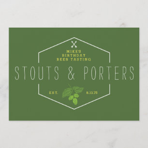Signage, Stouts & portvakter för ölavsmakningparty Inbjudningar