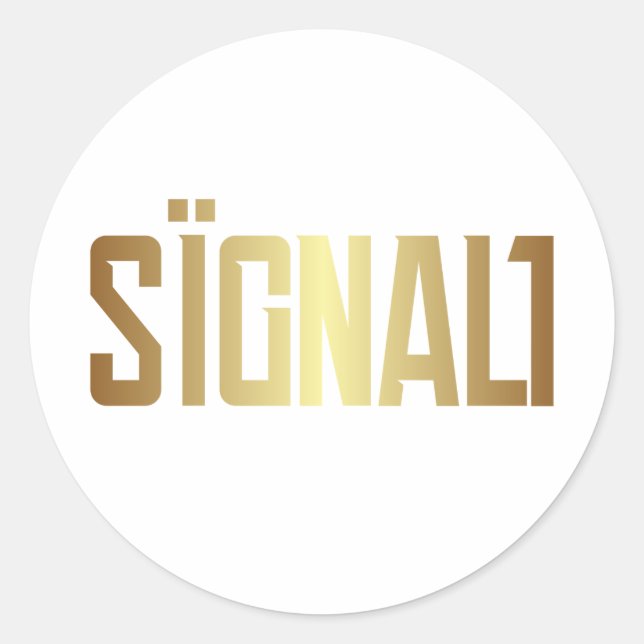 Signal1 Stickers Runt Klistermärke (Framsida)