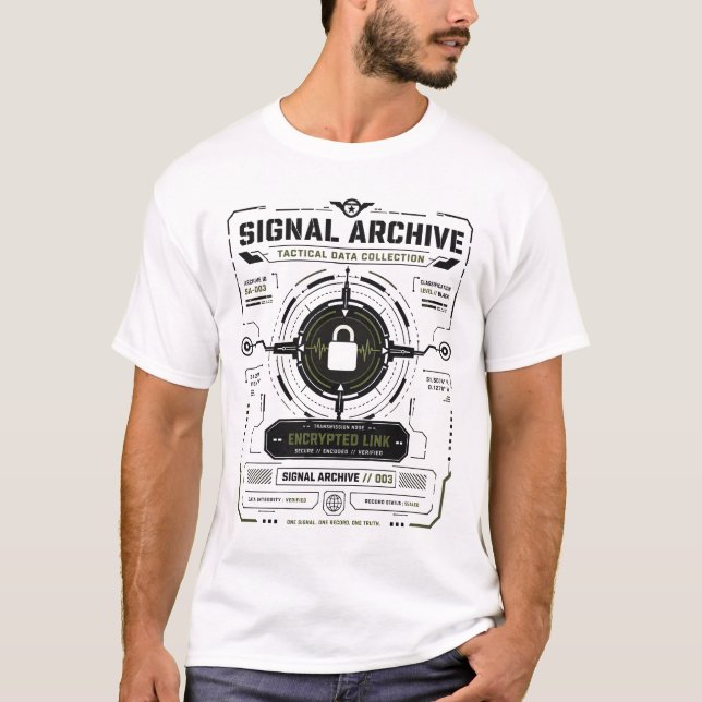 Signal Archive 003 | Encrypted Signal Node T Shirt (Framsida)