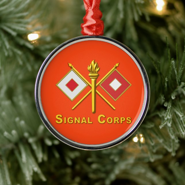 Signal Corps jul Julgransprydnad Metall (Träd)