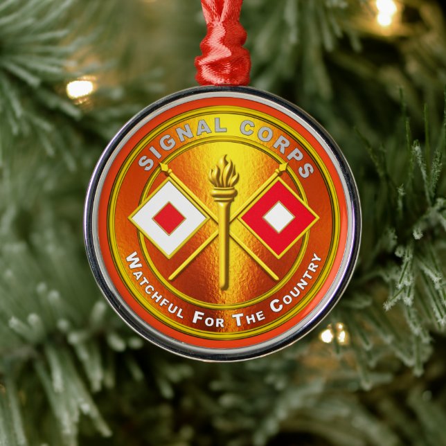 Signal Corps jul Julgransprydnad Metall (Träd)