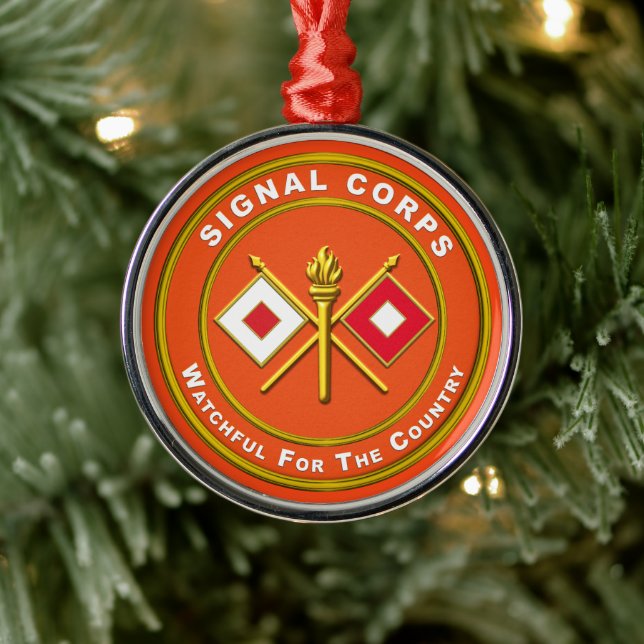 Signal Corps jul Julgransprydnad Metall (Träd)