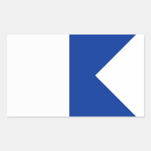 Signal flagga Alpha Rektangulärt Klistermärke