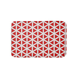 Signal Flux – Red & White Modern Design Badrumsmatta