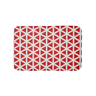 Signal Flux – Red & White Modern Design Badrumsmatta