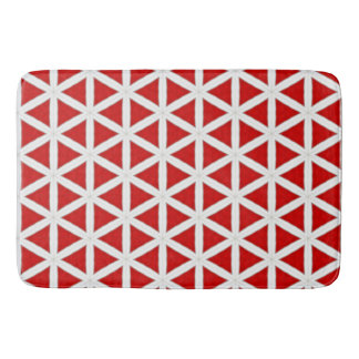 Signal Flux – Red & White Modern Design Badrumsmatta