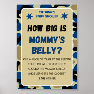 Signal för Blue Camo Baby Shower Poster