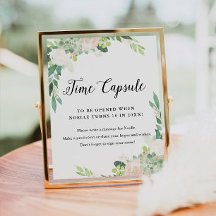 Signal för DEVON Time Capsule Baby Shower Poster