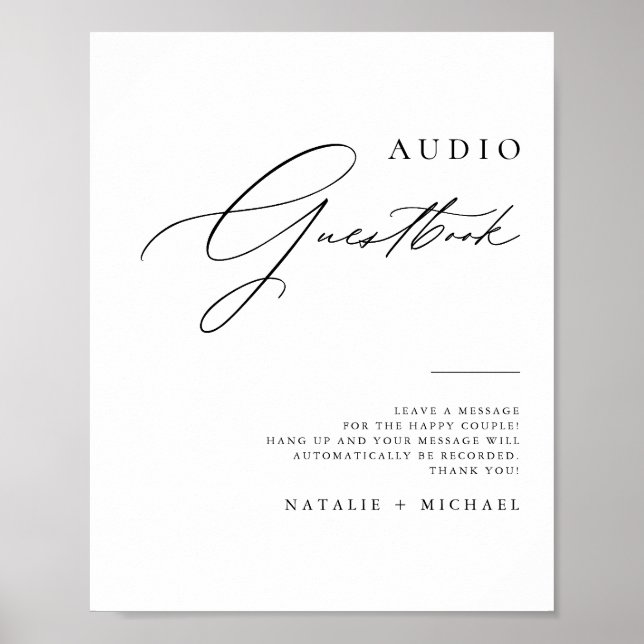 Signal för enkel minimal telefonkatalog i Bröllop Poster (Framsidan)