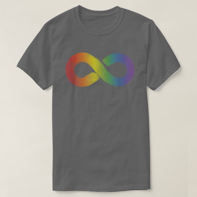 Signal för neurodiversity Accepance Rainbow Infini T Shirt (Design framsida)