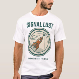 Signal Lost Retro Rocket Mission Patch T-shirt