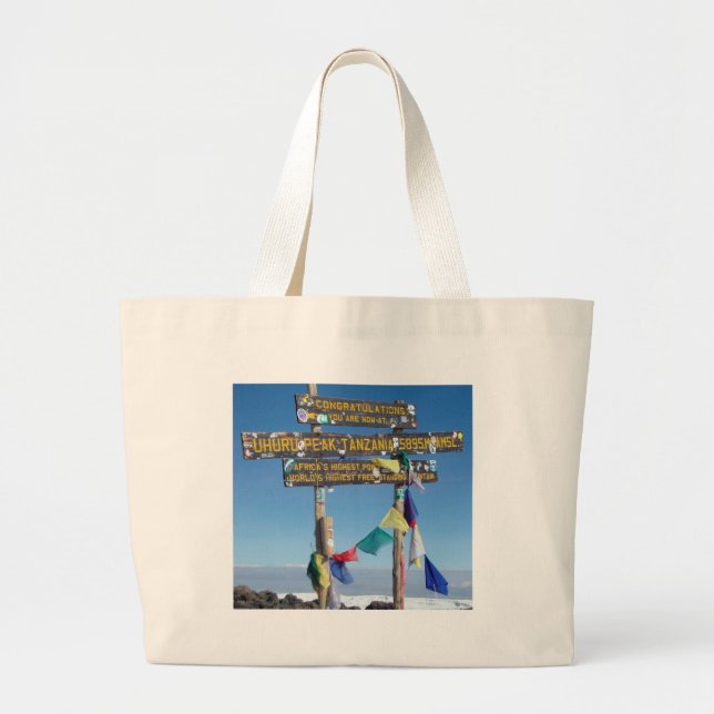Signal om toppmötet i Kilimanjaro kenya Jumbo Tygkasse (Framsidan)
