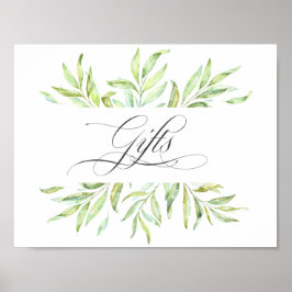 Signal om väderfärg Greenery Wedding Gifts Poster