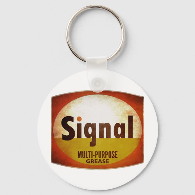 Signal Smörjmedel vintage skylt vittrad Nyckelring (Framsida)