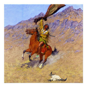 "Signal" Western konst av Frederic Remington Fototryck