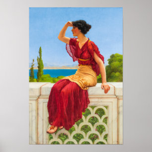 Signalen, 1899 av John William Godward Poster
