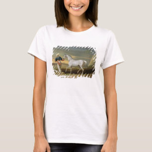 Signalera en grå färg som är arabisk, med en tee shirt