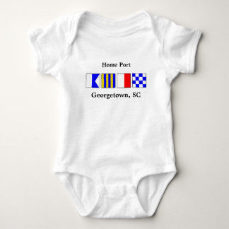 Signalera flaggaport av den Georgetown babyen Tee Shirt