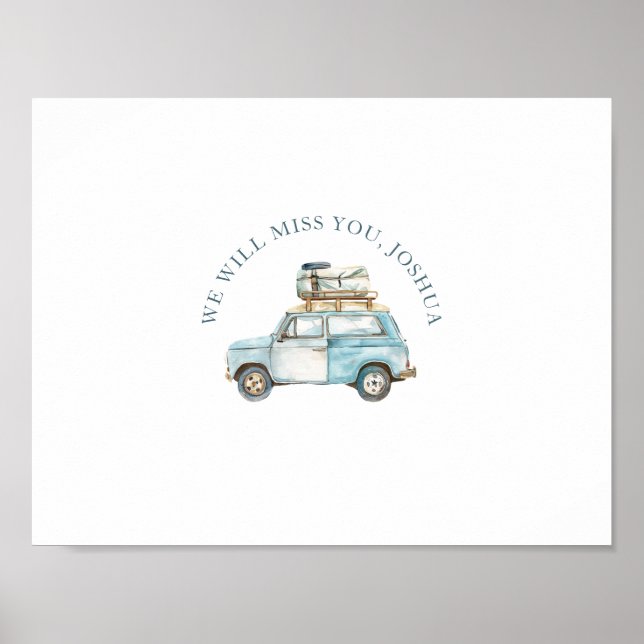 Signalerbar Skriva vid farväl utskrivbar Party Poster (Framsidan)