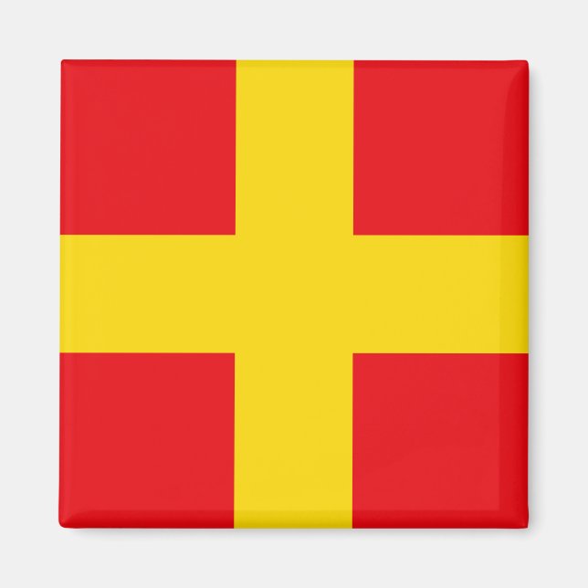 Signalflagg bokstav R (Romeo) Magnet (Framsidan)