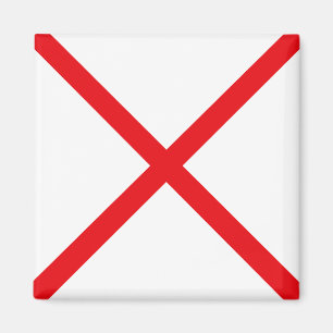 Signalflagg bokstav V (Victor) Magnet