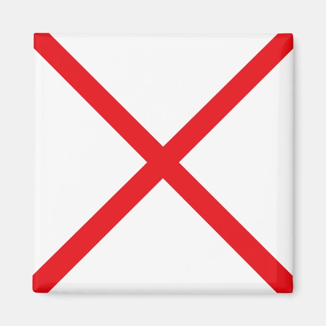 Signalflagg bokstav V (Victor) Magnet (Framsidan)