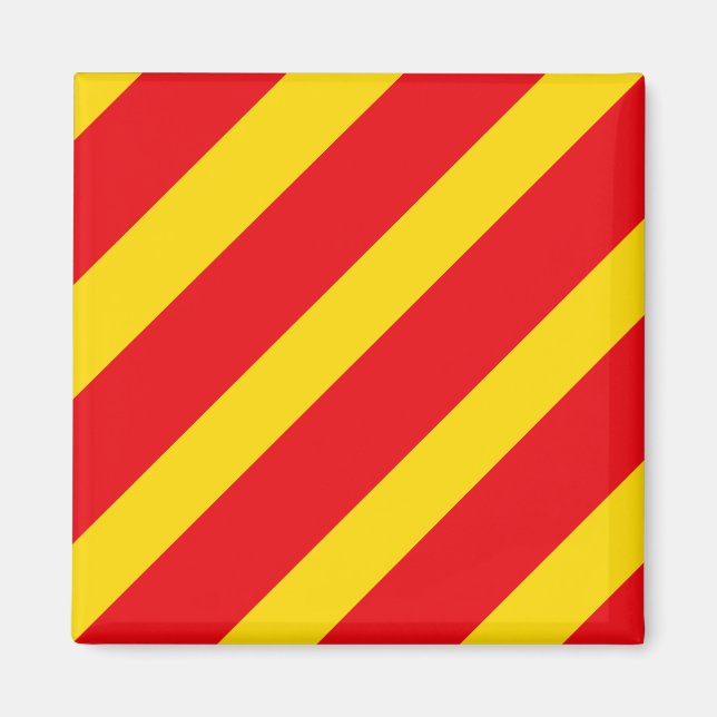 Signalflagg bokstav Y Magnet (Framsidan)